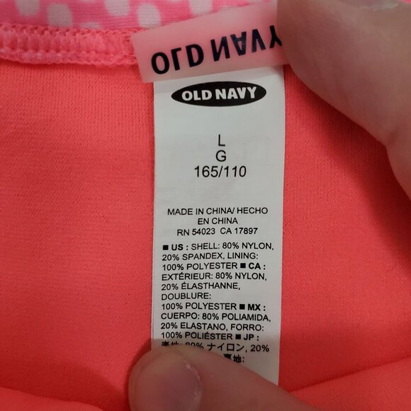 Old Navy Women's Pink on Pink Polka Dot Full Bottom Bikini Swim Bottoms Size L - Picture 3 of 4